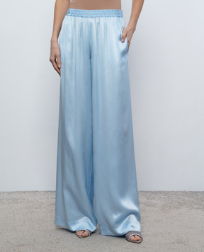 Ermanno Scervino Blue silk pants D482P756NXE