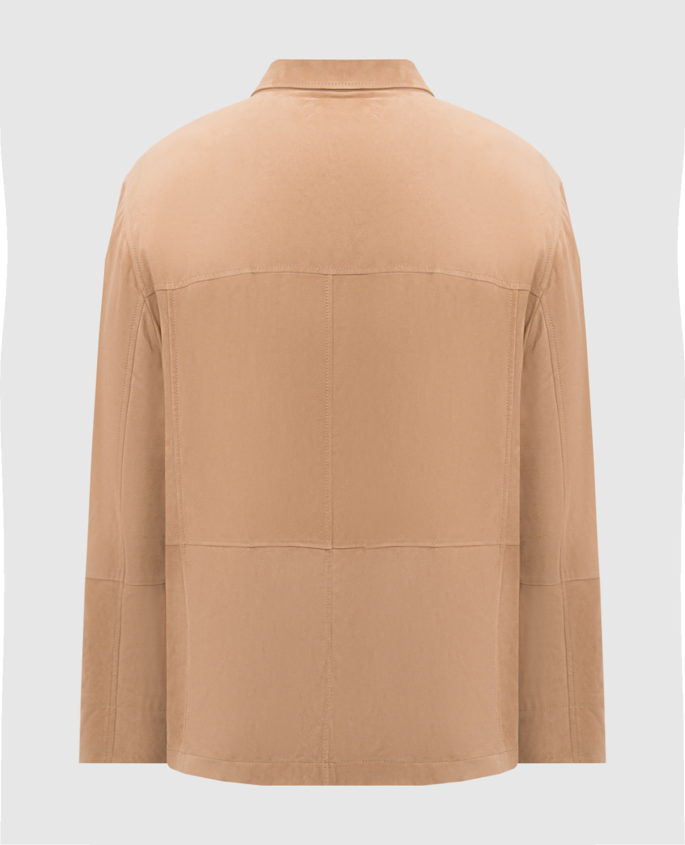 Beige suede jacket with emblem Brunello Cucinelli 2