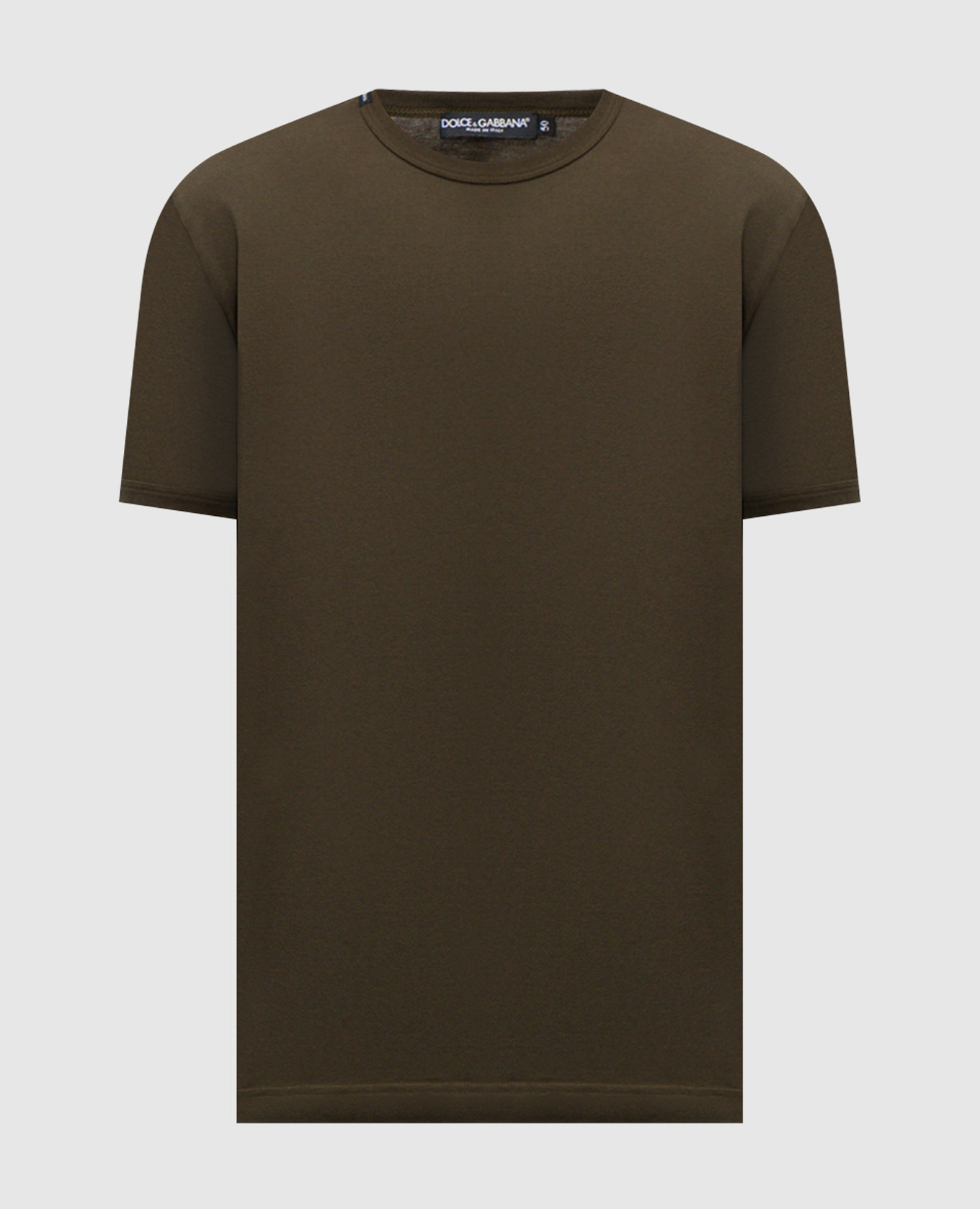 Green t-shirt with logo patch