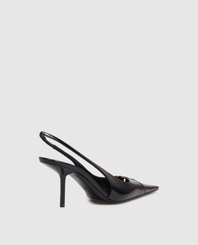 Saint Laurent BABYLONE BRETEUIL black leather slingbacks 858966AAEHI