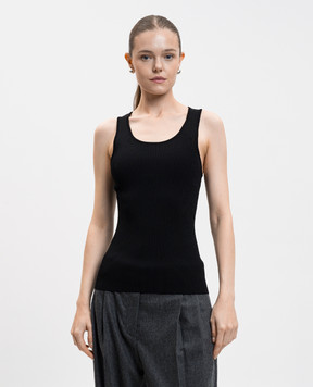 3.1 Phillip Lim Black ribbed top S24270098VCO
