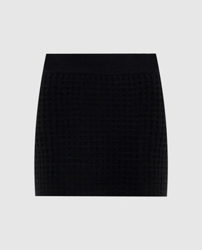 Allude Black wool and cashmere mini skirt 26517114