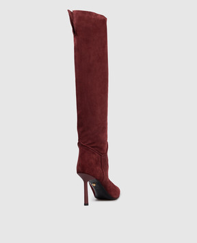 Babe Pay Pls Burgundy suede over-the-knee boots 631911ZA