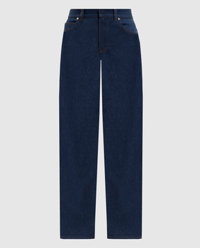Fendi Blue jeans with logo patch FLP882AOHS
