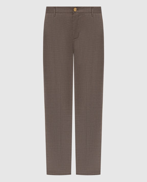 Stefano Ricci Brown wool pants M8T61B0020T7750