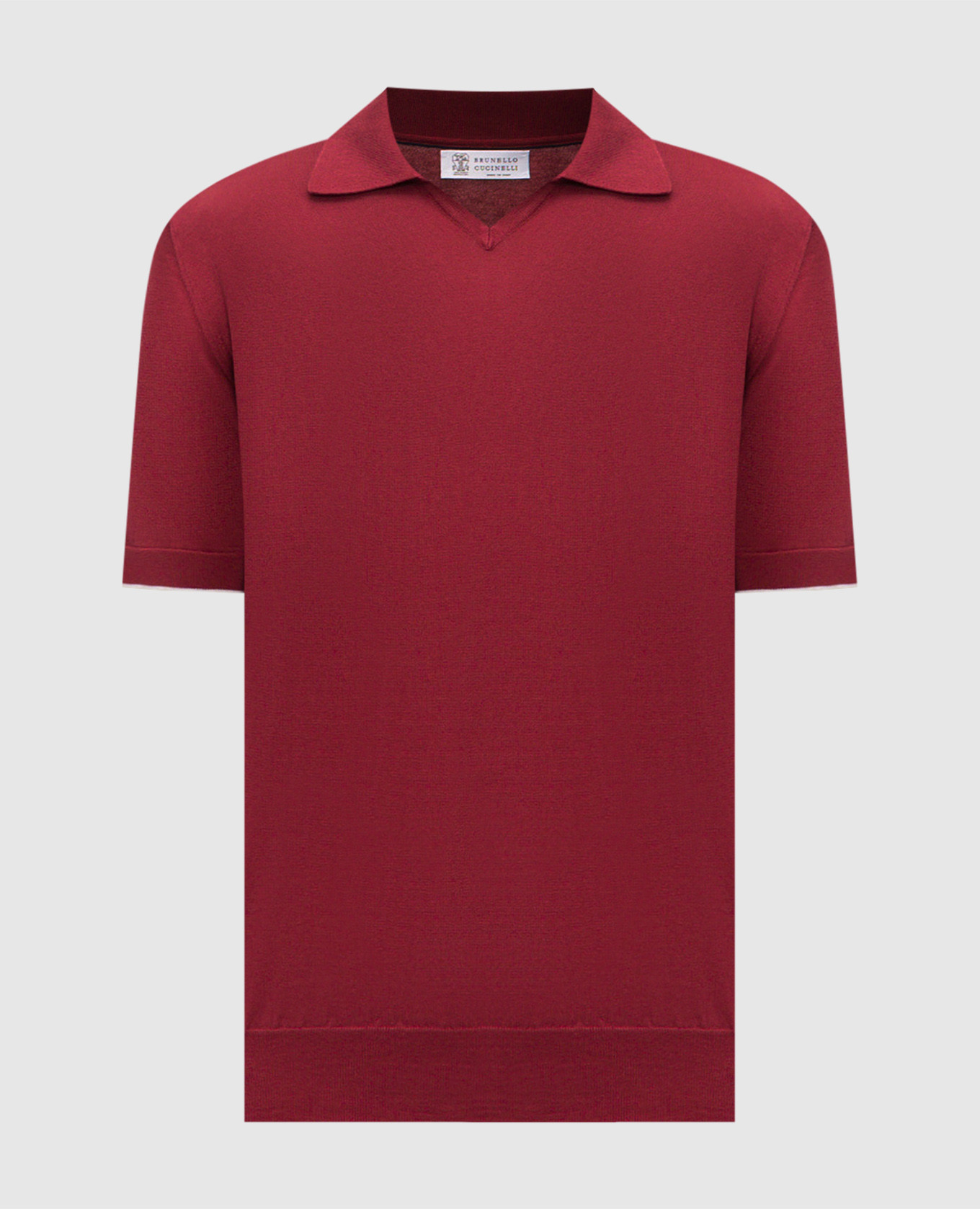 

Burgundy polo collar t-shirt Brunello Cucinelli