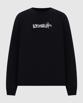 Off-White Black sweatshirt with print 44MBA054S26F002