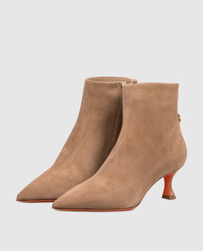 Santoni Beige suede ankle boots WTIS71908HI2NHZW