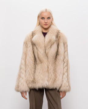 Rindi Beige fox fur coat 034VO026