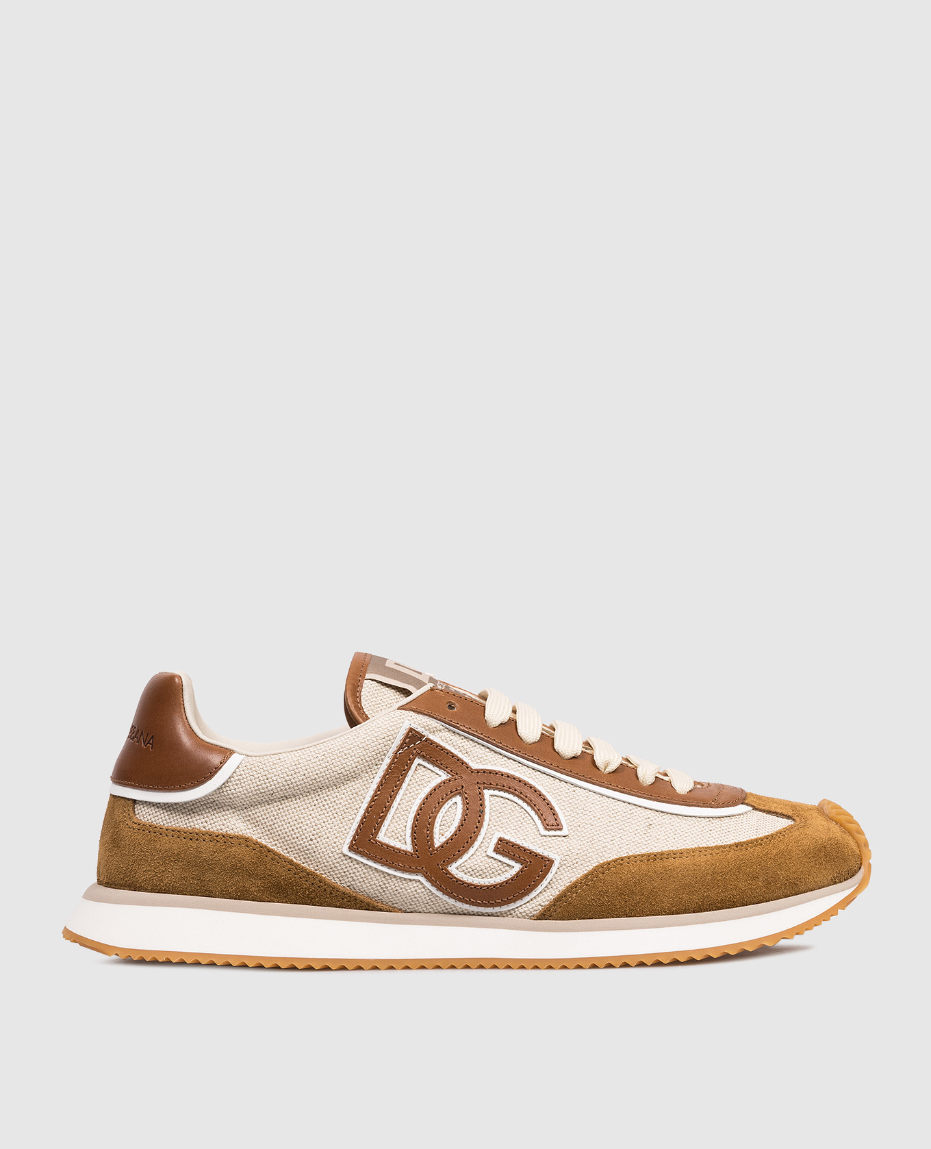 

Beige combination sneakers with monogram patch Dolce&Gabbana