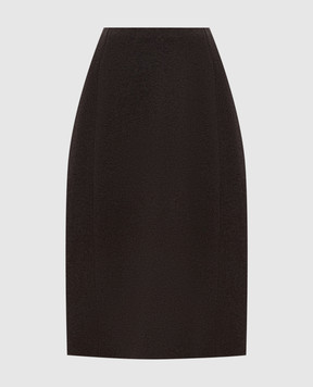 BOBOUTIC Brown skirt with wool and cashmere 5144