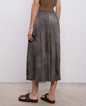 UMA WANG Gillian grey silk skirt UW2003