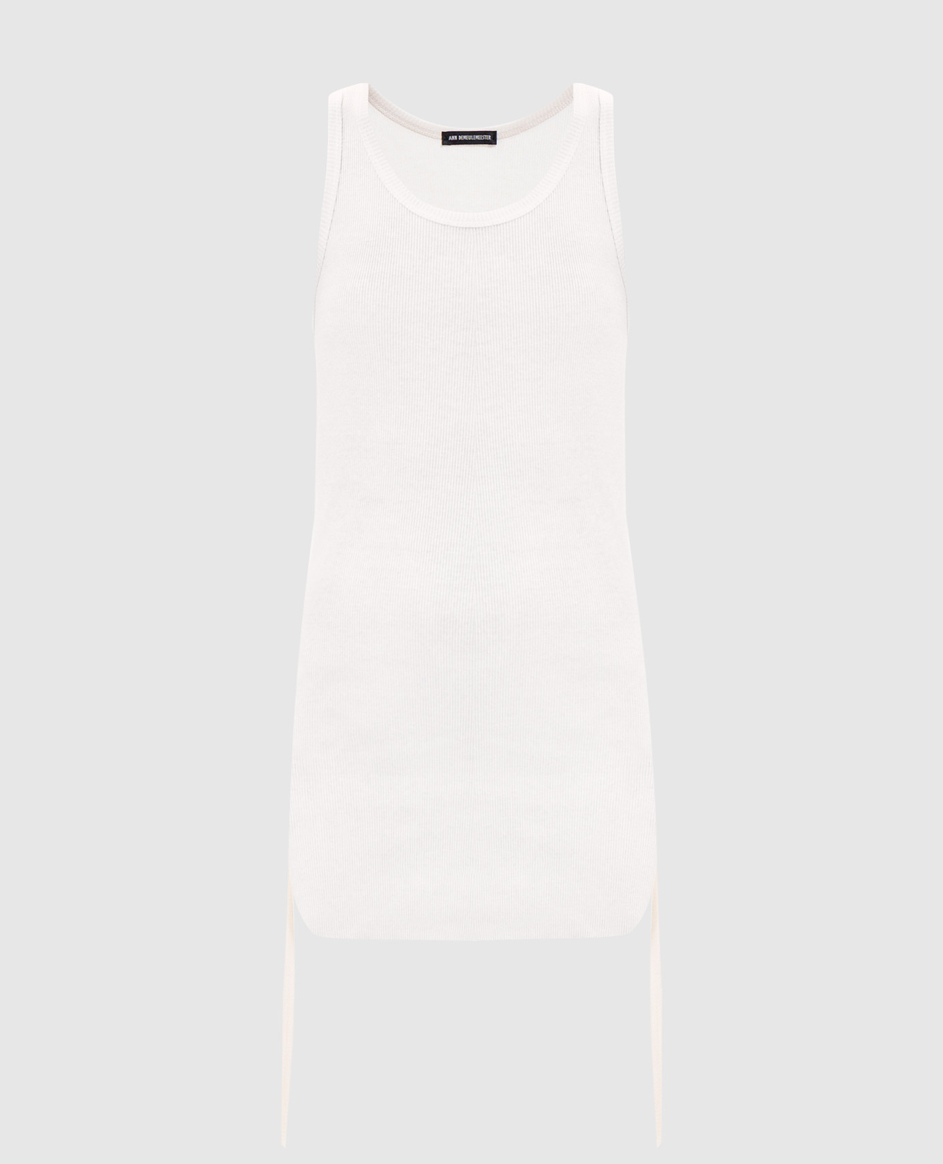 

Mara white ribbed top Ann Demeulemeester