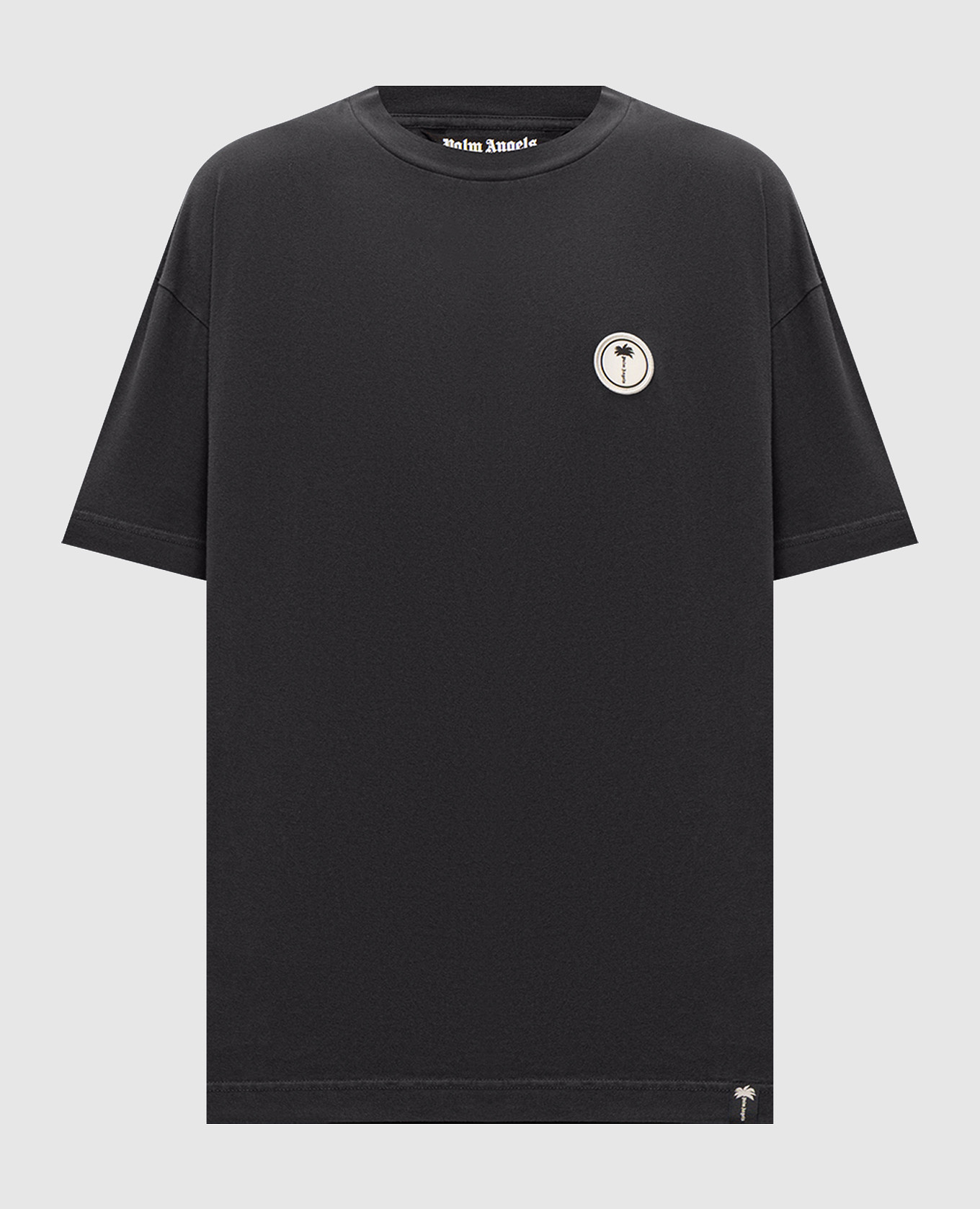 Black T-shirt with branded patch