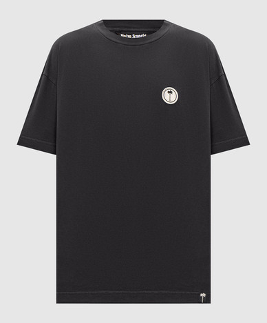 Black T-shirt with branded patch
