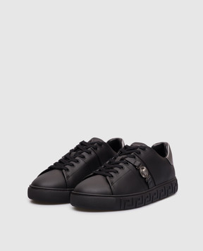 Versace Black Greca sneakers 10144601A15773