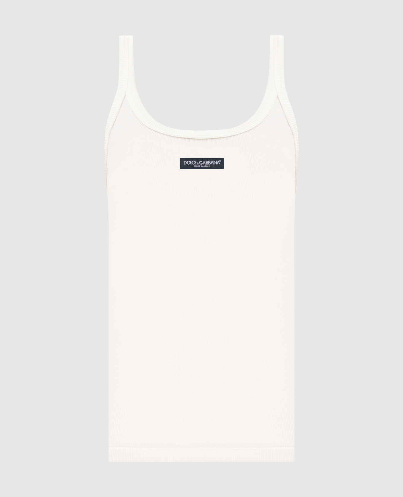 Ivory ribbed T-shirt