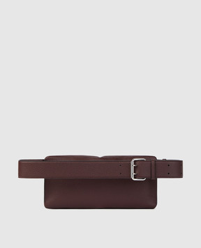 Givenchy Burgundy leather bag with embossed logo BKU05HB2GY