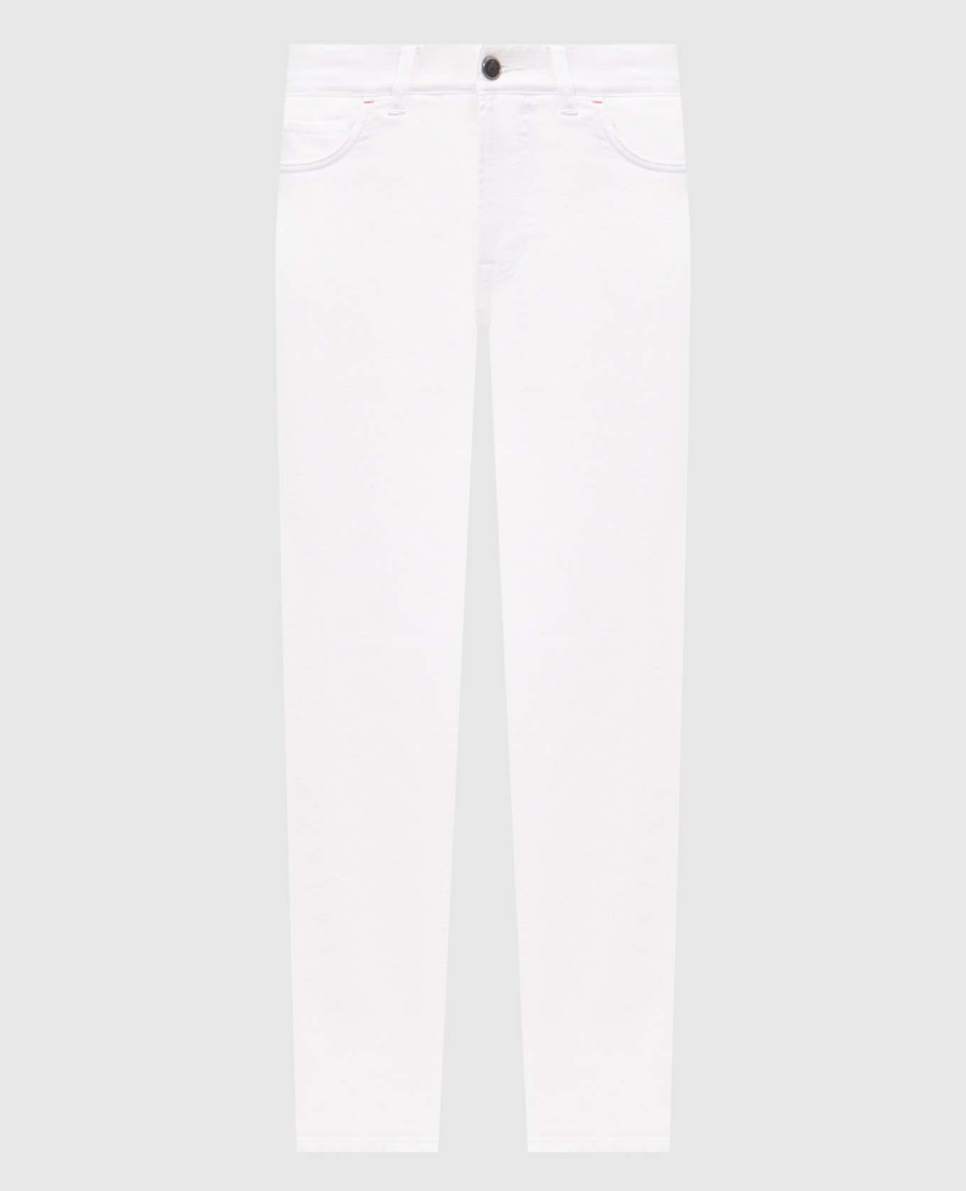 

Chiaja white jeans with logo patch ISAIA