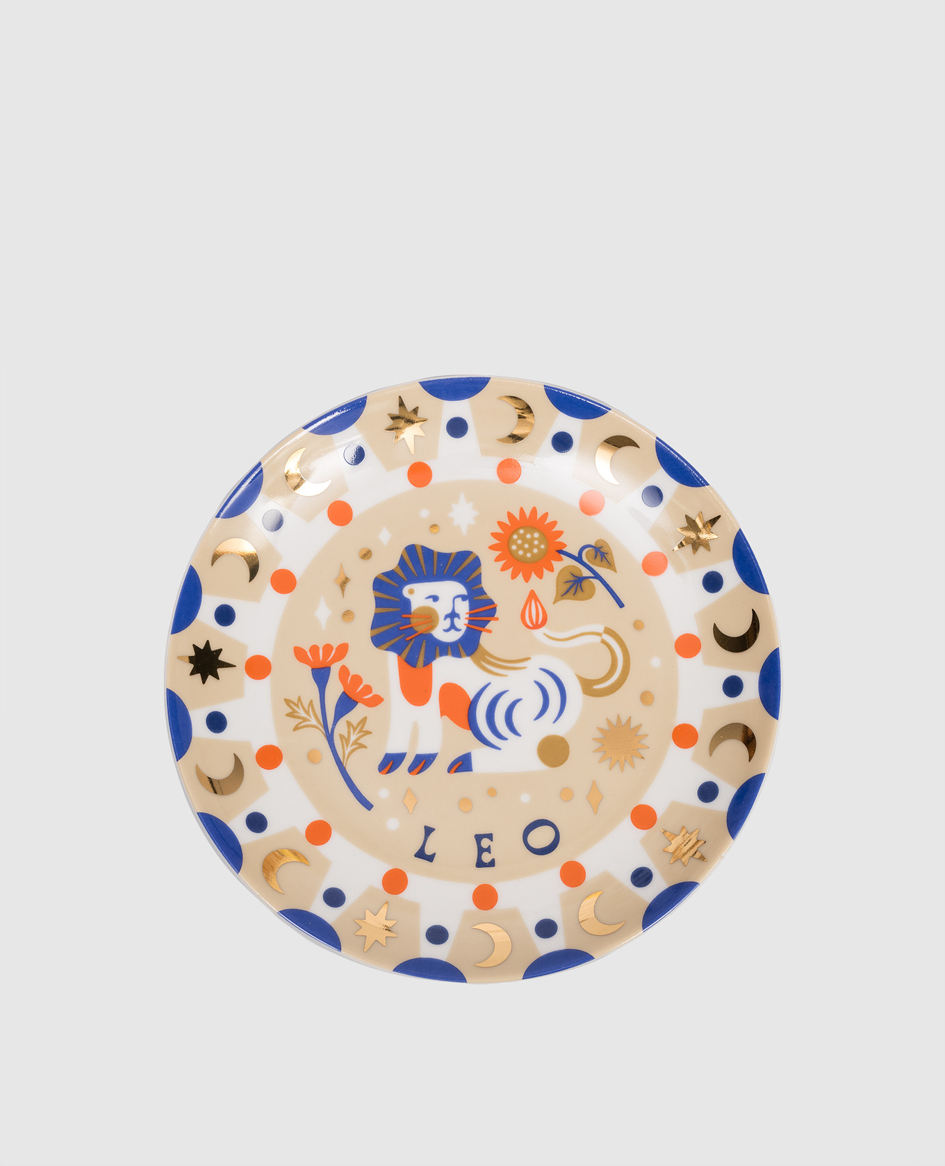 

Beige porcelain snack plate Leo Bitossi Home