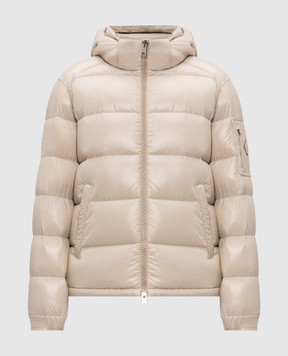 Herno Beige down jacket with monogram patch PI001416U12973