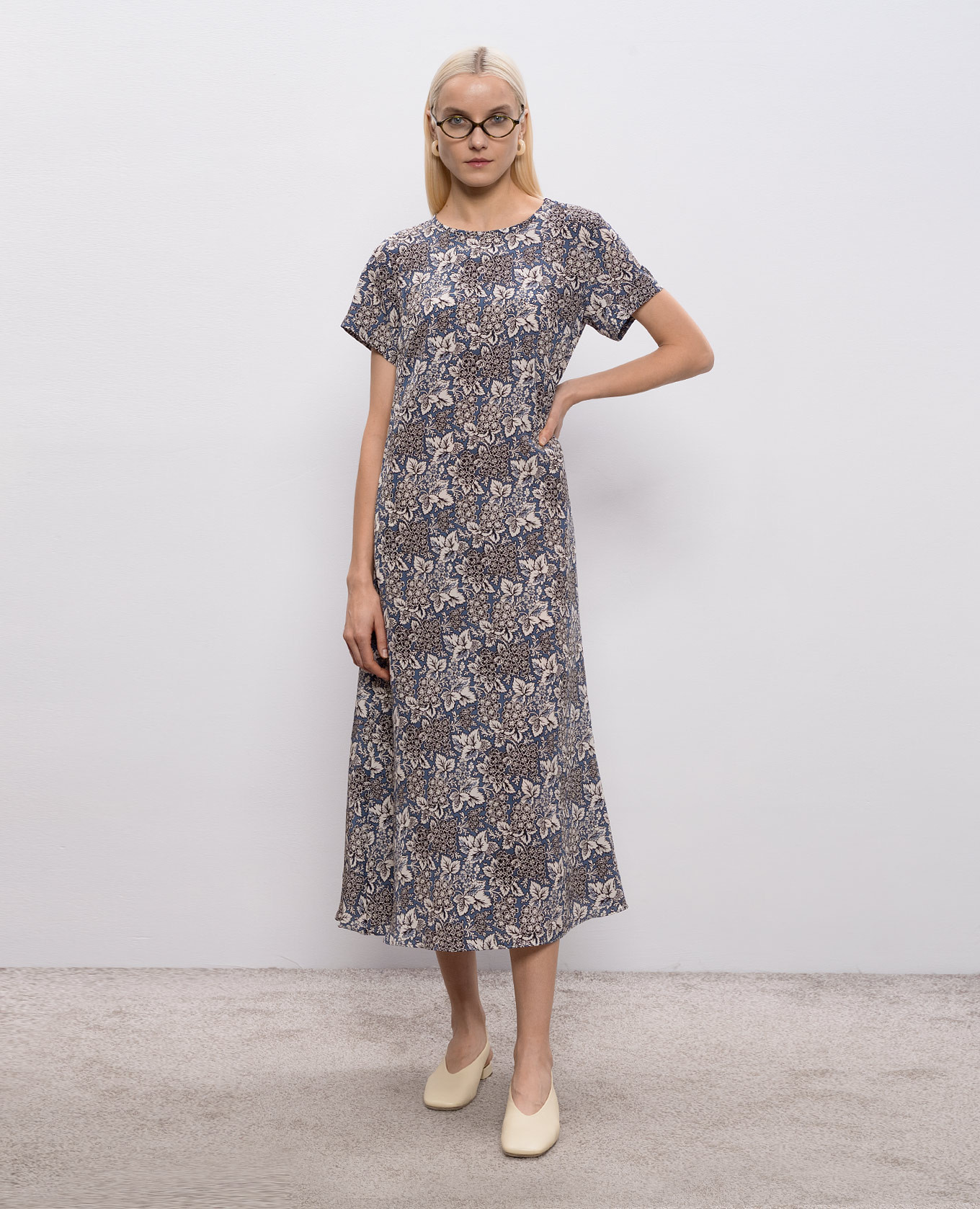 

Blue silk midi dress CRESPO Max Mara Weekend