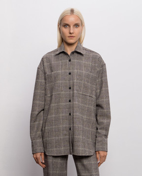 Ermanno Scervino Checked wool shirt D492K402ZHY