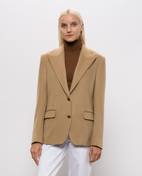 Dolce&Gabbana Beige cashmere jacket F2JAZTHU2BZ