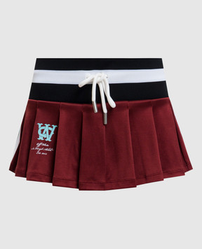 Off-White Serena red mini skirt-shorts OWCN001F25JER001