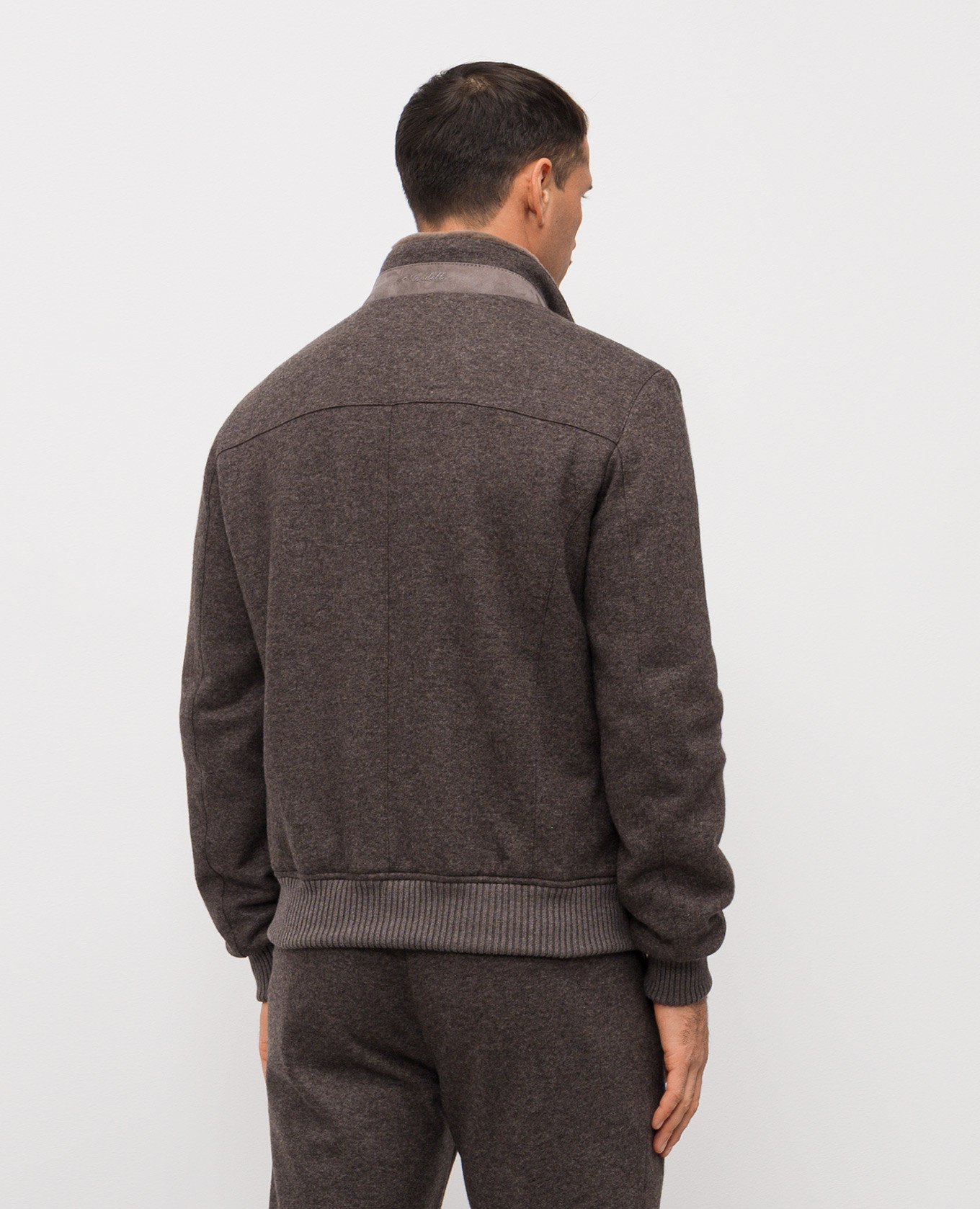 

Brown cashmere jacket Enrico Mandelli