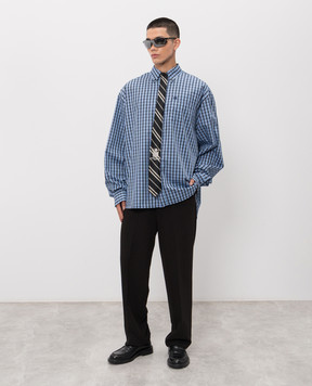 Vetements Blue checkered shirt ME76SH035N