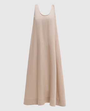 Asceno Beige linen dress D009F66C510