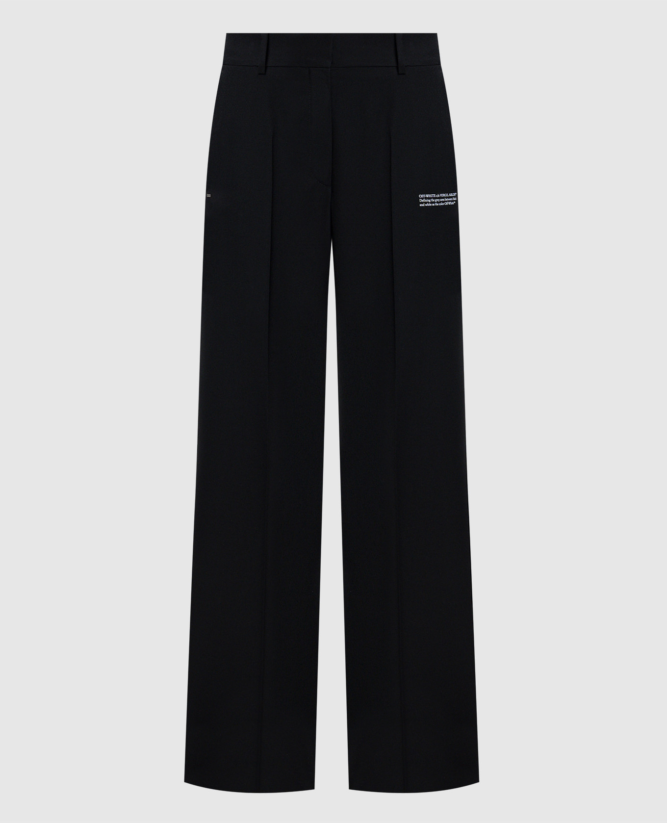 Black wool trousers with logo Off-White