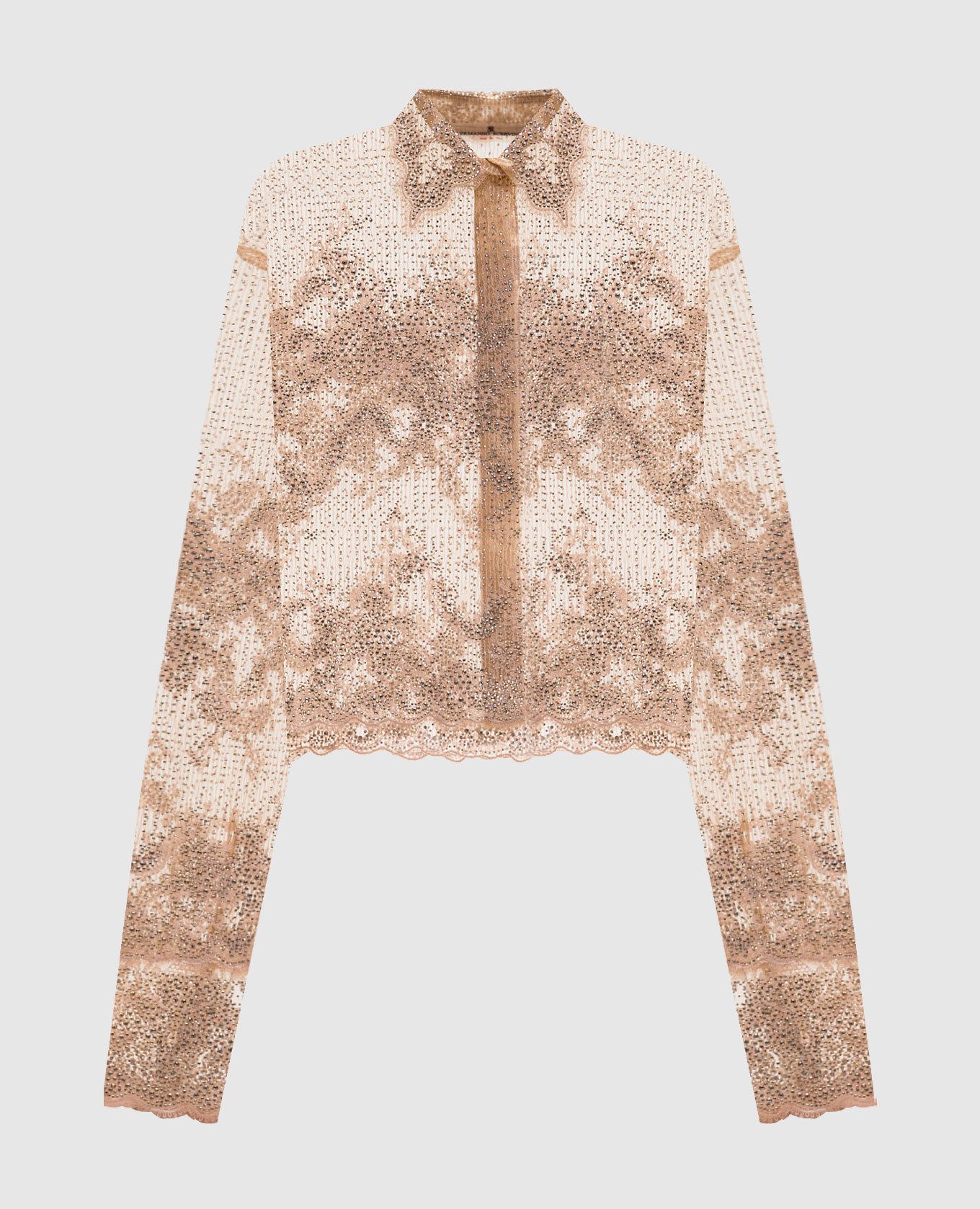 

Beige blouse with crystals Ermanno Scervino