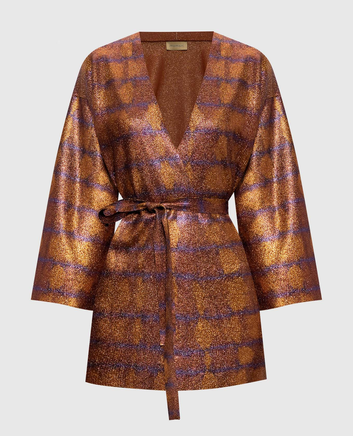 Brown CHAMA cardigan with a smell with lurex