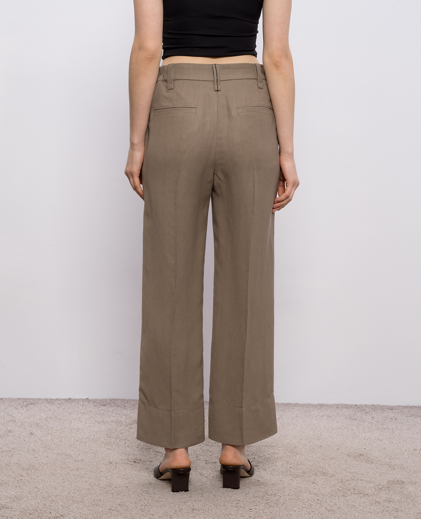 

Brown linen pants Brunello Cucinelli
