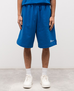 Vetements Blue shorts with Alaska print ME76SS257A