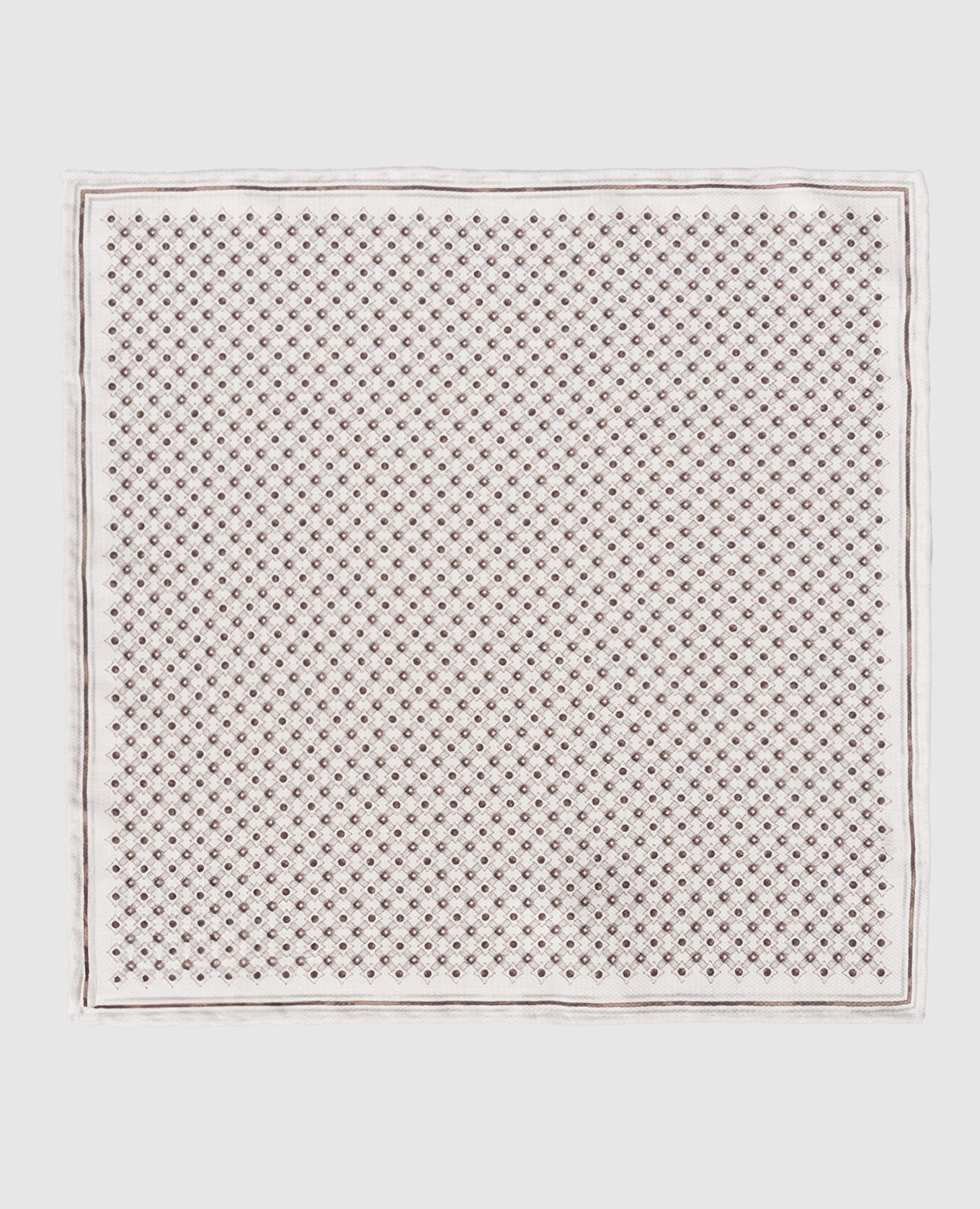 

Reversible patterned silk pachet scarf Brunello Cucinelli, Beige