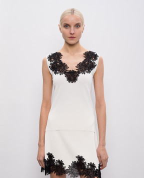 Ermanno Scervino White top with contrasting lace D485L305EAPIKX