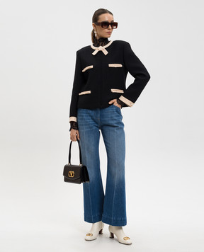 Valentino Black wool tweed jacket 7B0CEJ9090Y