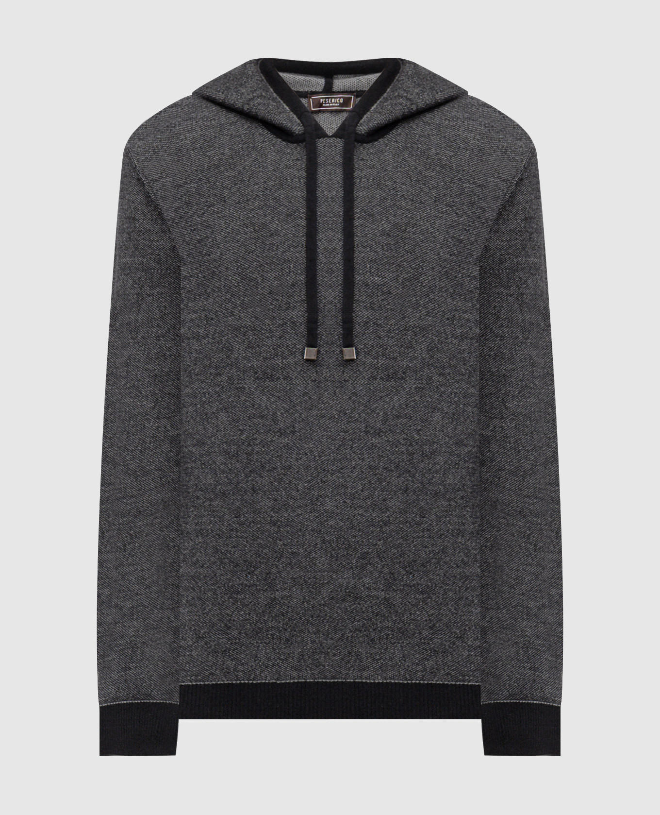 

Gray wool and cashmere hoodie Peserico, Grey