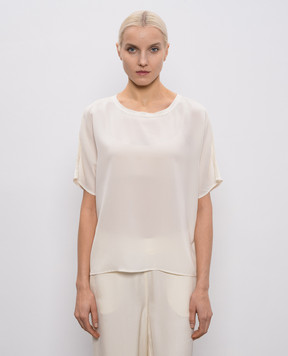 Momoni Gila white silk blouse MOBL005MO05