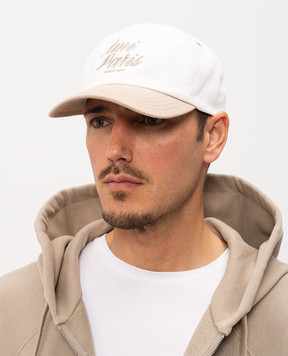 Ami Paris White cap with logo embroidery UCP278AW0041m