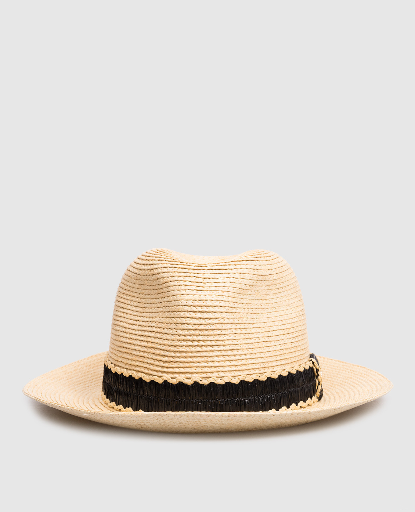 

Beige woven hat with logo Twinset