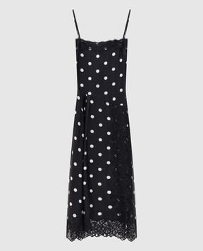 Max Mara Sportmax CAPO black polka dot silk dress SPXCAPO