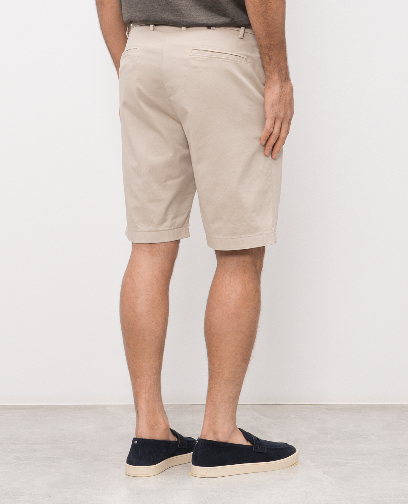 Beige shorts with cotton Canali 4