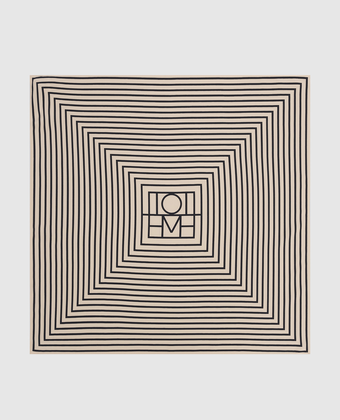 

Beige silk scarf with monogram Toteme
