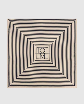 Toteme Beige silk scarf with monogram 211852800