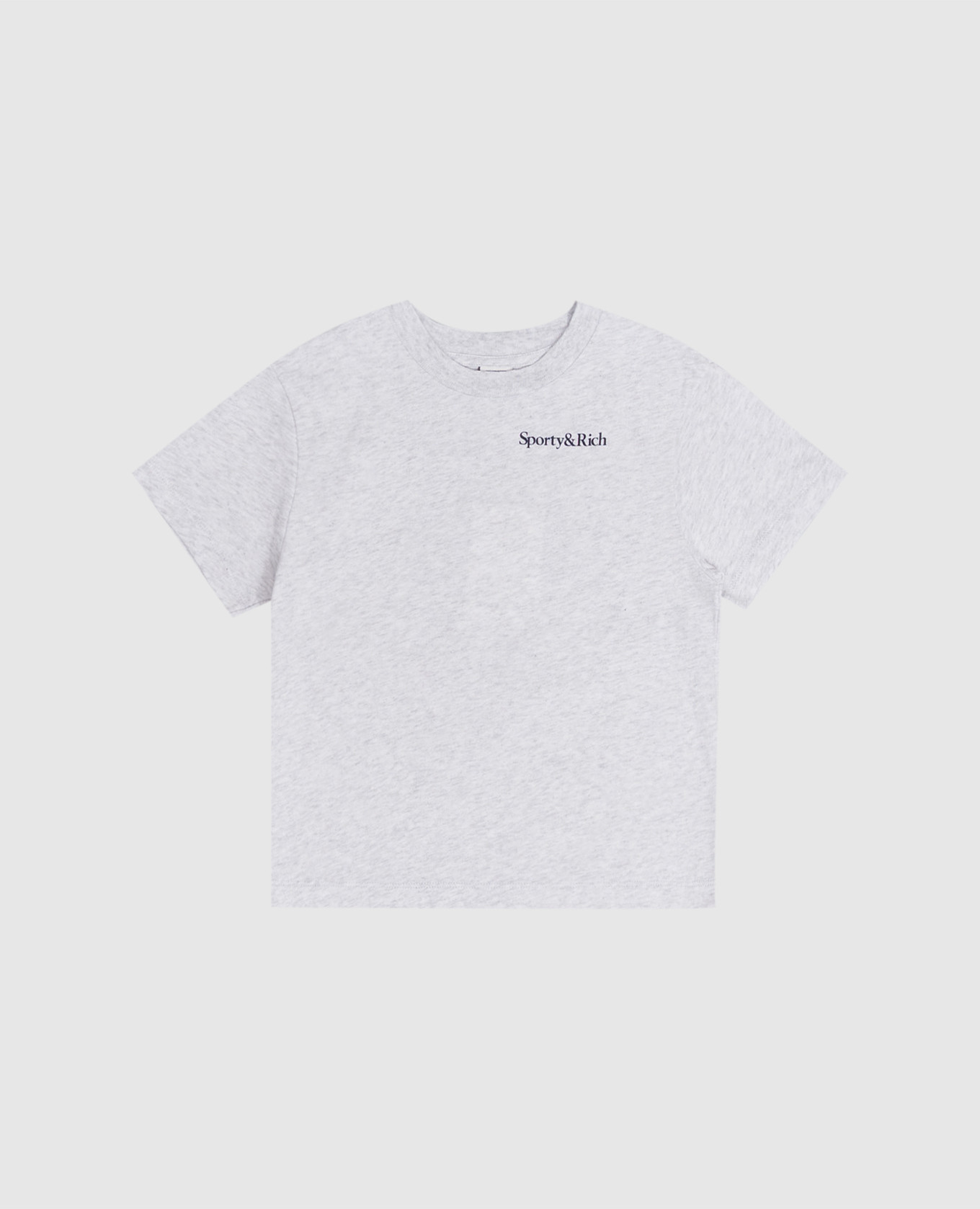 Children's gray melange T-shirt with logo print Sporty & Rich