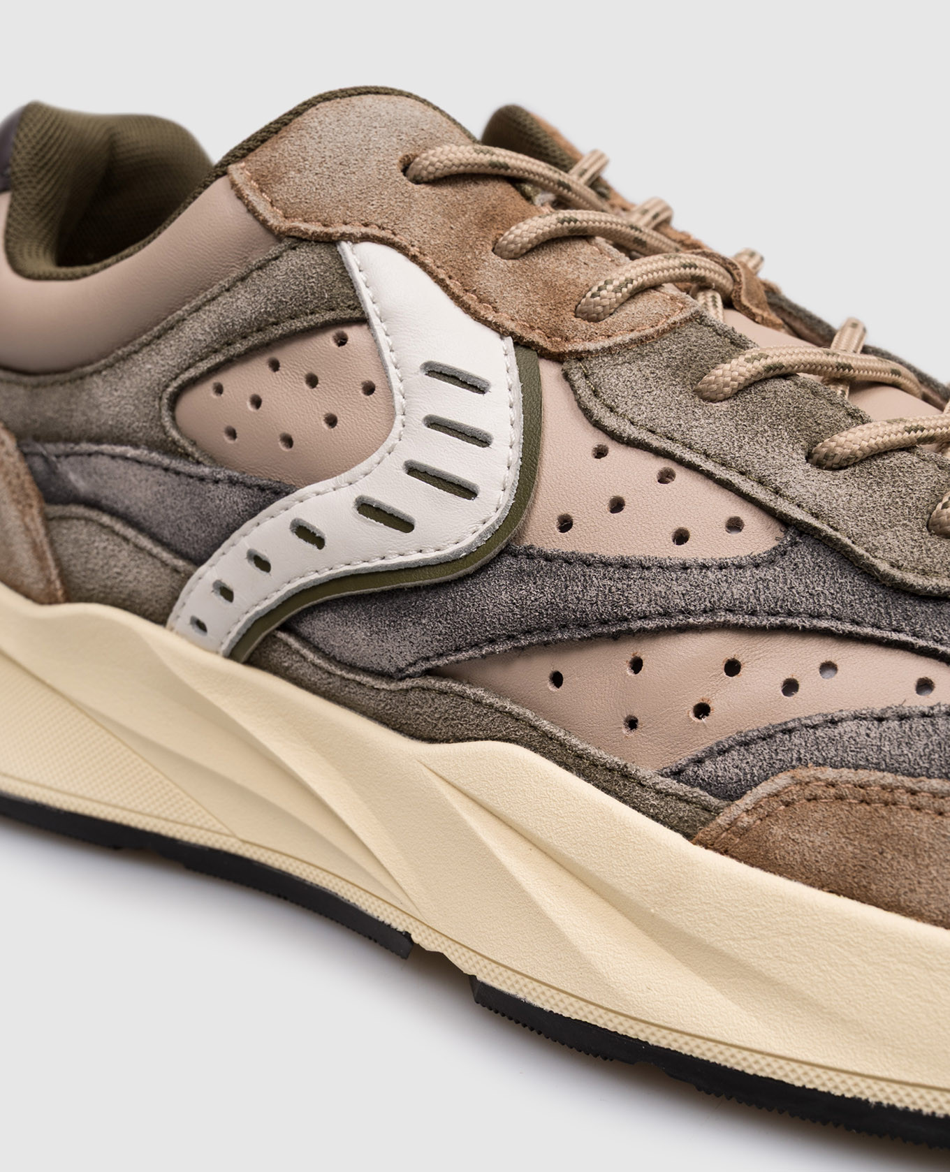 Club 22 beige leather sneakers Voile Blanche 5